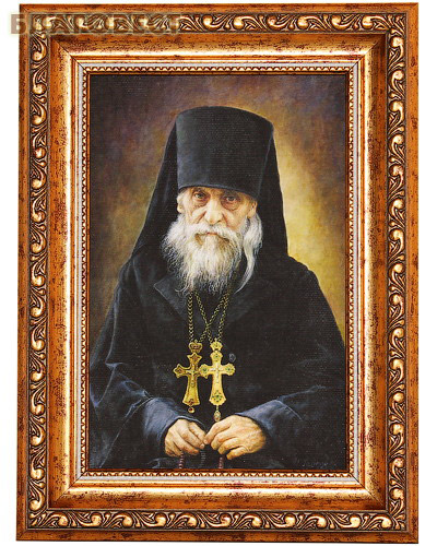 Архимандрит Серафим Тяпочкин. Репродукция на  холсте. Размер полотна 13*19,5 см (  -  )