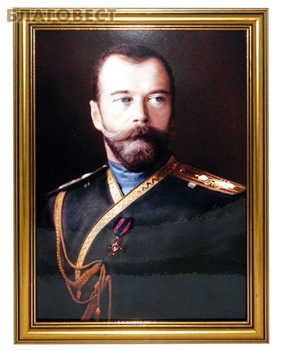 Император Николай II. Репродукция на ламинированной бумаге. Размер полотна  20,5*28 (  -  )