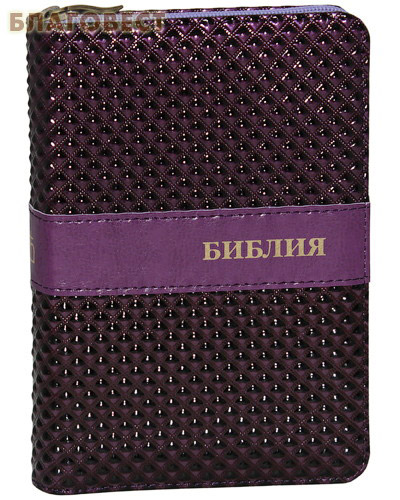 Библия. Гибкий переплет с кожаной вставкой на молнии. Золотой обрез, закладка. Книги Священного Писания Ветхого и Нового Завета. Канонические. С параллельными местами и приложением ( Российское Библейское Общество -  )