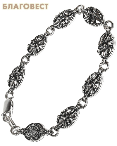 Браслет серебряный. Длина 19,5см