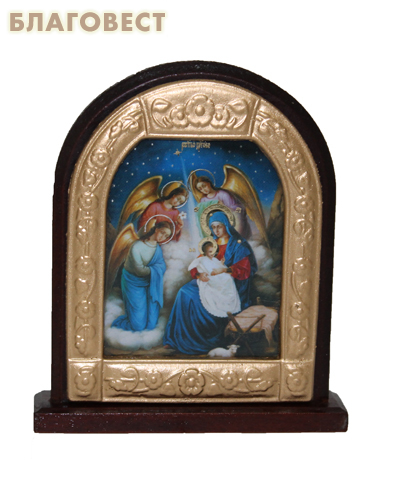 Икона Рождество Христово на подставке