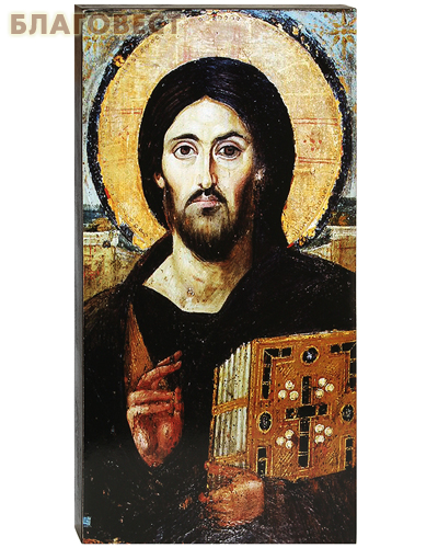 Икона Спас Синайский. Полиграфия, дерево, лак