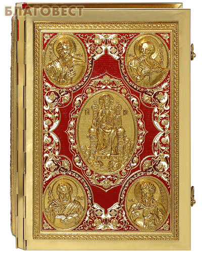 Апостол богослужебный в цельнометаллическом окладе с росписью. Церковно-славянский шрифт