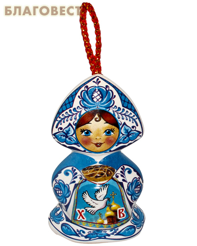 Пасхальный магнит Машенька, 5,5см, керамика