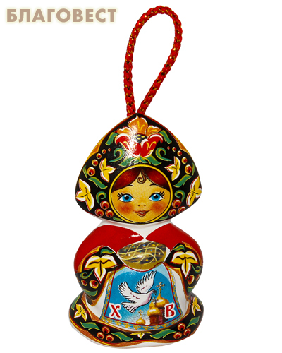 Пасхальный магнит Машенька, 5,5см, керамика