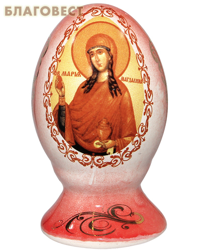 Пасхальное яйцо Мария Магдалина, высота 7см, фарфор