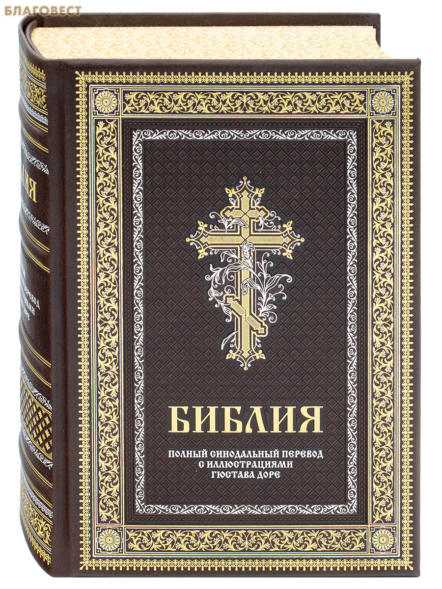 Библия с иллюстрациями Гюстава Доре. Кожаный переплет