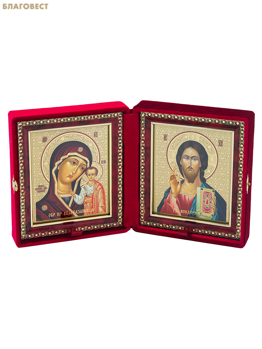 Складень венчальный 14х15,5см, парча