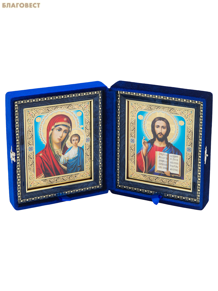 Складень венчальный 14х15,5см, бархат