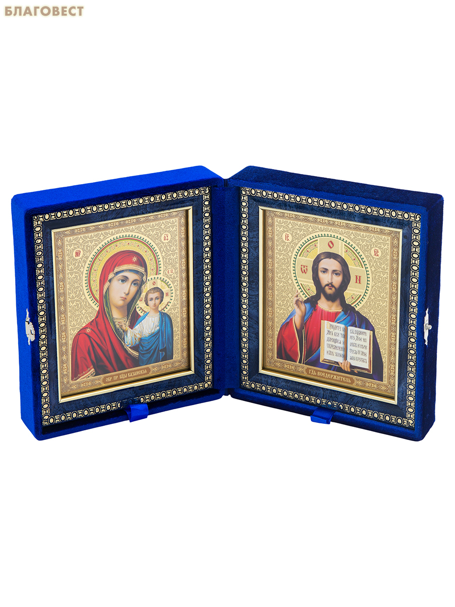 Складень венчальный 14х15,5см, бархат