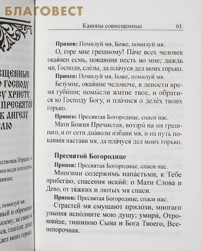 Молитвослов с молитвами о родных и близких. Русский шрифт