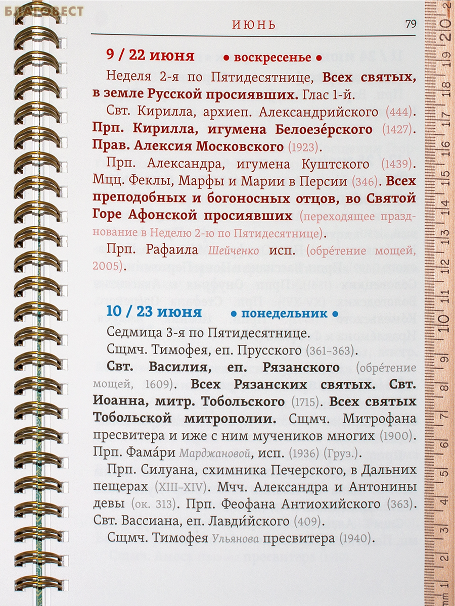 Месяцеслов для проскомидии на 2025 год