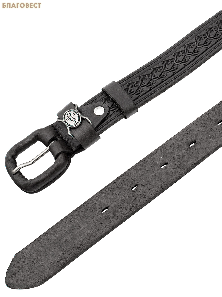 Ремень мужской, тиснение молитвы внутри. Натуральная кожа. Длина изделия 110см, ширина 3,5см