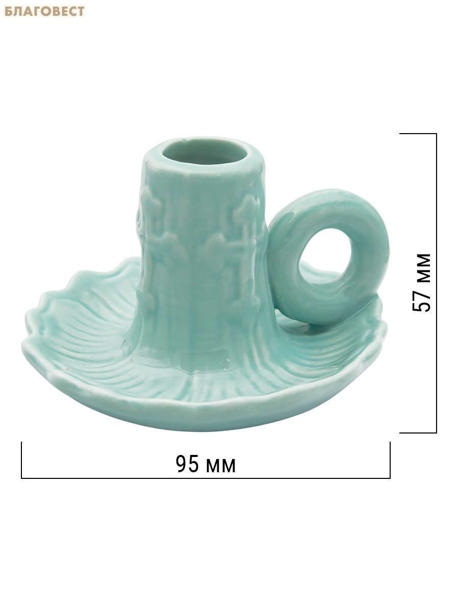 Подсвечник Кувшинка, керамика, диаметр отверстия 20мм