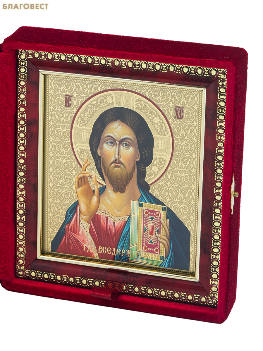 Складень венчальный 14х15,5см, парча