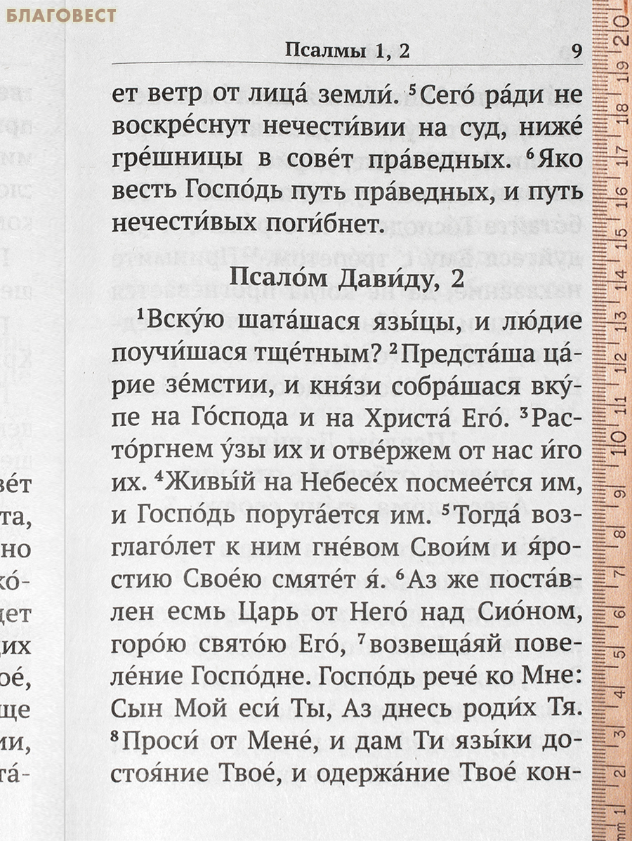 Псалитрь крупным шрифтом с молитвами о живых и усопших