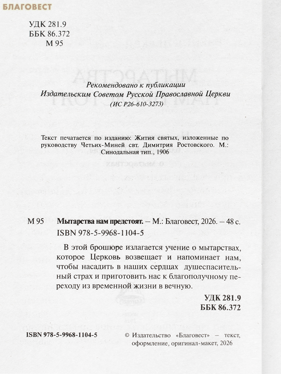 Мытарства нам предстоят. На основе свидетельства блаженной Феодоры о мытарствах