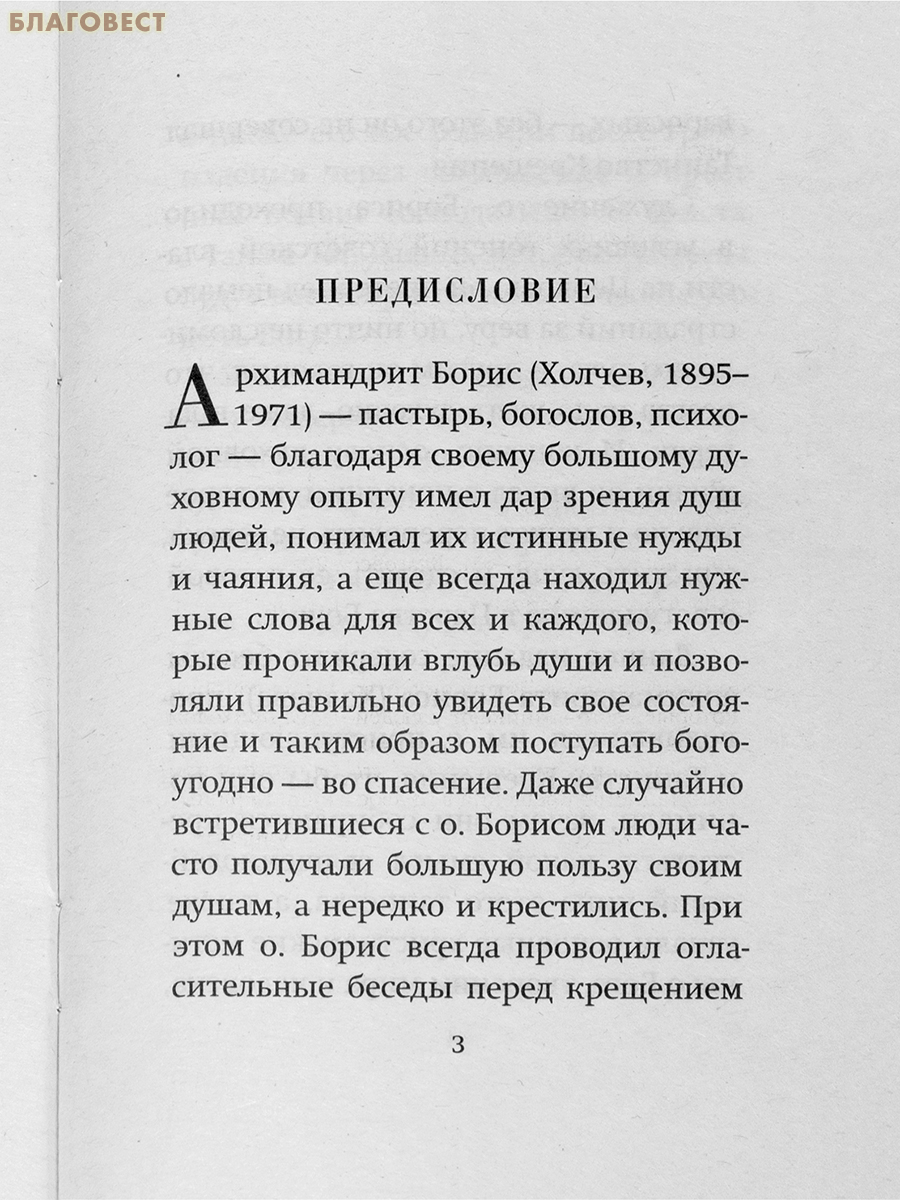 Огласительные беседы с крещаемыми. Архимандрит Борис (Холчев)