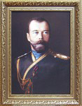 Император Николай II. Репродукция на холсте. Размер полотна 29*40,5 см