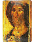 Икона Спас Звенигородский. Полиграфия, дерево, лак