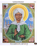 Рисунок на ткани для вышивания иконы бисером