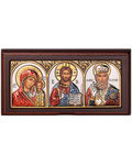 Икона Триптих. На подставке, дерево, серебрение