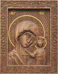 Икона резная Пресвятая Богородица Казанская