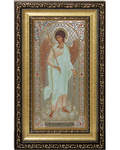 Икона Ангел Хранитель. Киот (узкий), багет, стразы, стекло