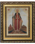 Икона св. равноапостольный князь Владимир. Киот (узкий), багет, стекло