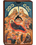 Икона  "Рождество Иисуса Христа" на деревянной основе