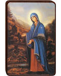 Икона Божией Матери "Пюхтицкая" на деревянной основе