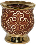 Лампада "Лилия" керамическая настольная с золотом