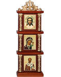 Иконостас тройной с иконами вертикальный. Высота 18,5 см
