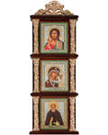 Иконостас тройной с иконами вертикальный. Высота 29,5 см