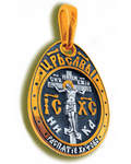 Икона двухсторонняя Спаситель- Святитель Николай Чудотворец, серебро с чернью и позолотой 5 мкр. Au 999