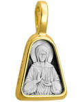 Икона Святая блаженная Матрона Московская (серебро 925 пробы, позолота 999 пробы)