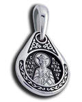 Икона двухсторонняя Святой равноапостольный князь Владимир, серебро с чернью (капелька, средняя)