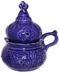 Кадильница настольная, цвет синий, керамика