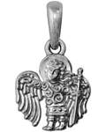 Икона Ангел Хранитель, серебро с чернью (Ag 925)