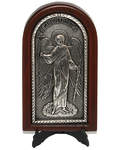 Икона Ангел Хранитель, дерево (ясень), гальваническое серебрение, размер 6,5*11см