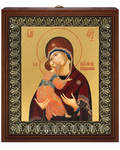 Икона Пресвятая Богородица "Владимирская", размер 13*16см, золочение поталью