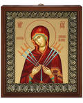 Икона Пресвятая Богородица "Умягчение злых сердец", размер 13*16см, золочение поталью