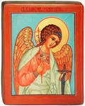 Икона Ангел Хранитель, размер 16,5х20,5см, с ковчегом, дерево, левкас, лак, патина