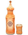 Набор под святую воду (бутылка, стакан), керамика, цвет персиковый, объём 0,7л
