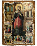 Икона под старину Святая великомученица Марина, размер 14,5х20см, дерево
