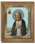 Икона Преподобный Серафим Саровский (деревянная рамка)