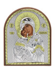 Икона настольная Пресвятая Богородица «Владимирская», пластик, серебрение, размер 8,5х10,5см