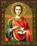 Икона Святой великомученик и целитель Пантелеимон (большой формат)